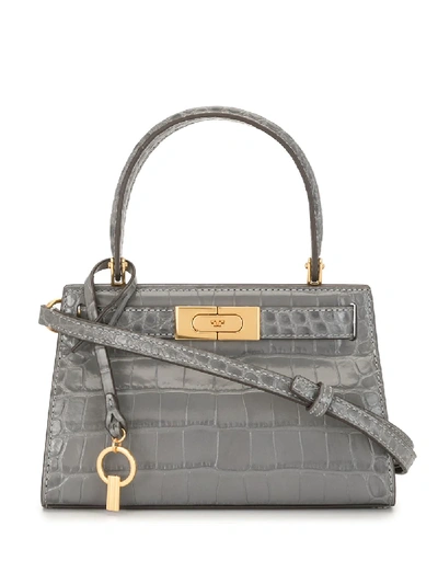 Shop Tory Burch Lee Radziwill Tote In Grey