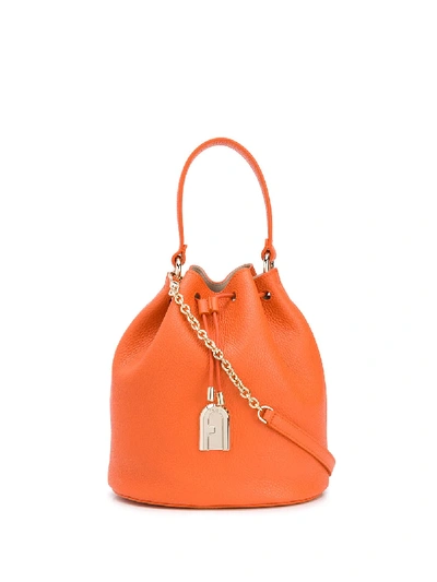 Shop Furla 1927 Bucket Bag In Orange