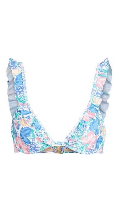Shop Faithfull The Brand Chaumont Bikini Top In Jemima Floral Print