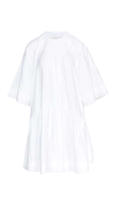 Shop Simone Rocha Short Gathered Dress In White