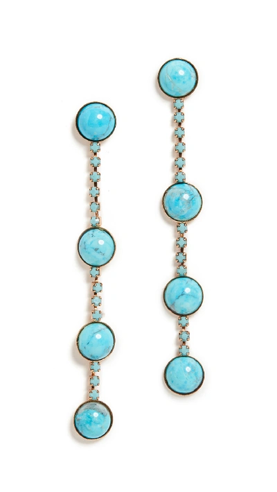 Shop Elizabeth Cole Callen Earrings In Turquoise