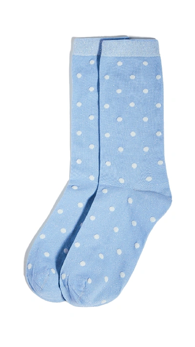 Shop Ganni Alaskan Blue Socks