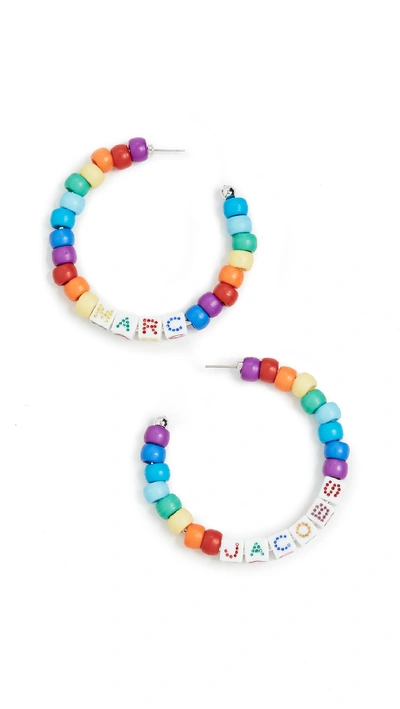 Shop The Marc Jacobs The Toy Blocks Beaded Hoops In Multi