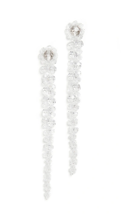 Shop Simone Rocha Drip Earrings In Clear