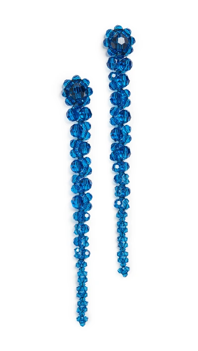 Shop Simone Rocha Drip Earrings In Royal Blue