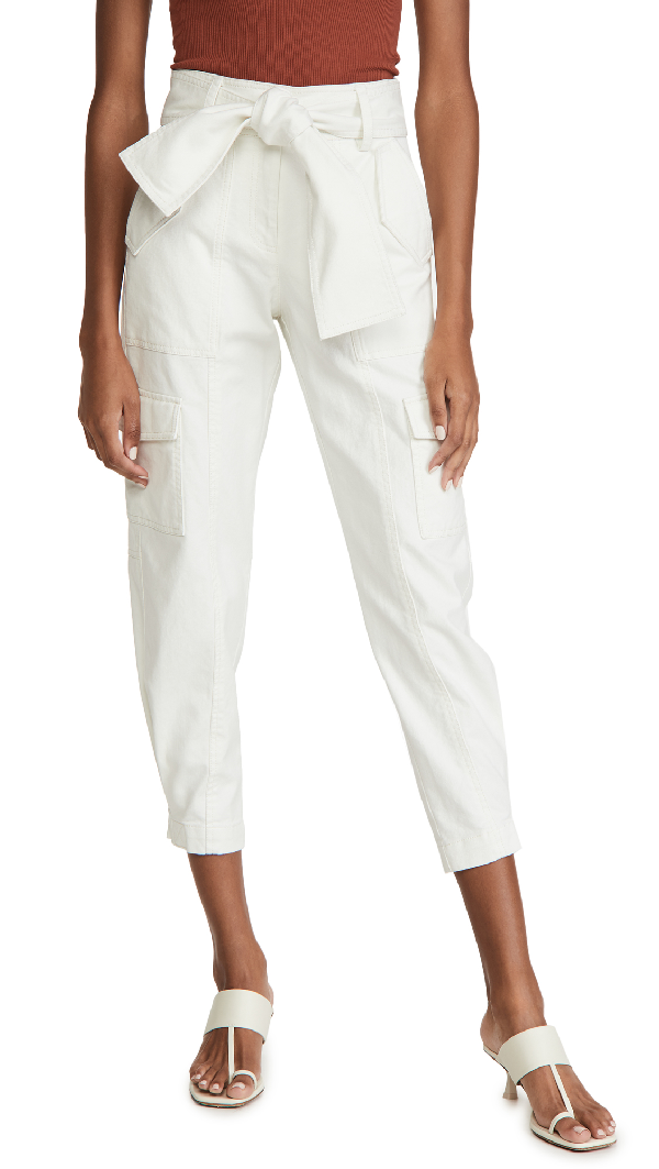 Derek Lam 10 Crosby Elian Utility Pants In Soft White | ModeSens