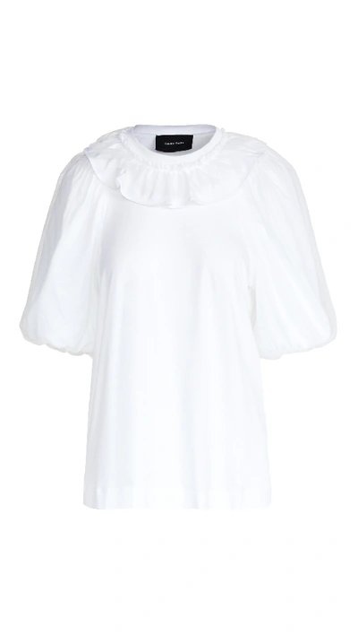 Shop Simone Rocha Puff Sleeve T-shirt In White