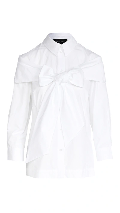 Shop Simone Rocha Bow Boy Shirt In White