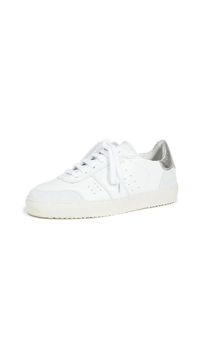 Shop Axel Arigato Dunk Sneakers 2.0 In White/silver