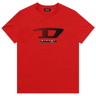 Shop Diesel D Print T-shirt In Red