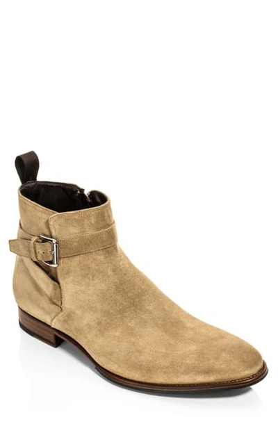 Shop To Boot New York Clarence Buckle Strap Boot In Tan Suede