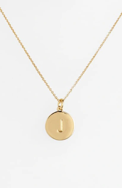 Shop Kate Spade One In A Million Initial Pendant Necklace In J- Gold