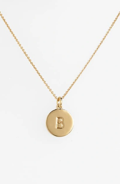 Shop Kate Spade One In A Million Initial Pendant Necklace In B- Gold
