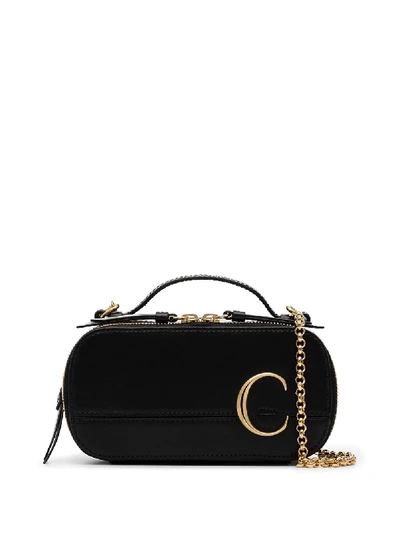 Shop Chloé Mini  C Vanity Bag In Black