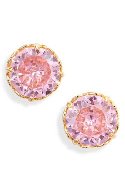 Shop Kate Spade That Sparkle Round Stud Earrings In Pink