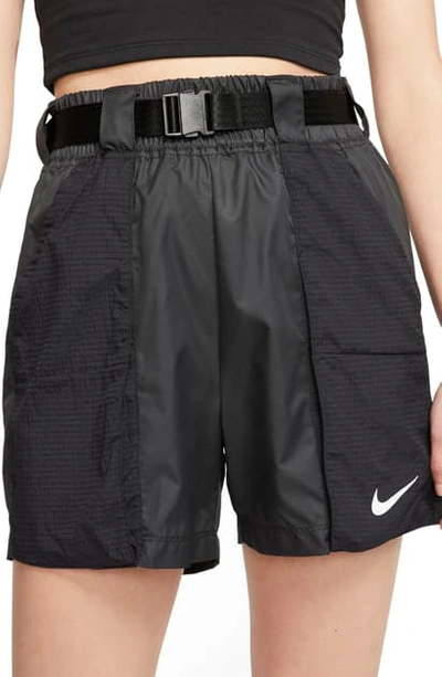 Shop Nike Sportswear Swoosh Woven Shorts In Black/white