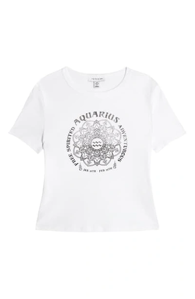 Shop Topshop Horoscope Graphic Crop Tee In Aquarius