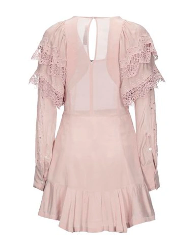 Shop Iro Short Dress In Pastel Pink