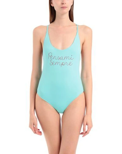 Shop Giada Benincasa One-piece Swimsuits In Light Green