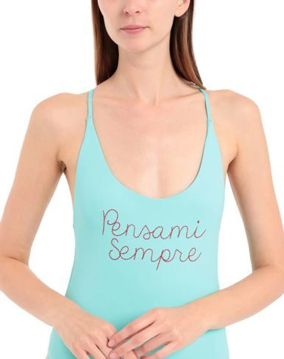 Shop Giada Benincasa One-piece Swimsuits In Light Green