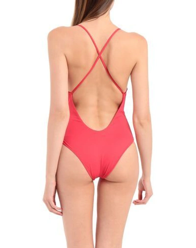 Shop Giada Benincasa One-piece Swimsuits In Coral