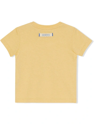 Shop Gucci Fredrick Warne Fairy Print T-shirt In Yellow