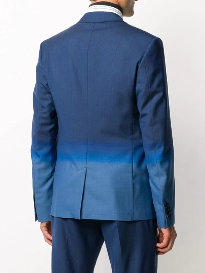 Shop Givenchy Single-breasted Gradient Blazer In Blue