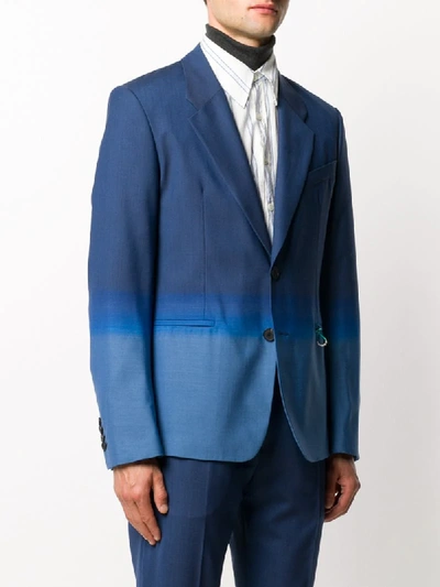 Shop Givenchy Single-breasted Gradient Blazer In Blue