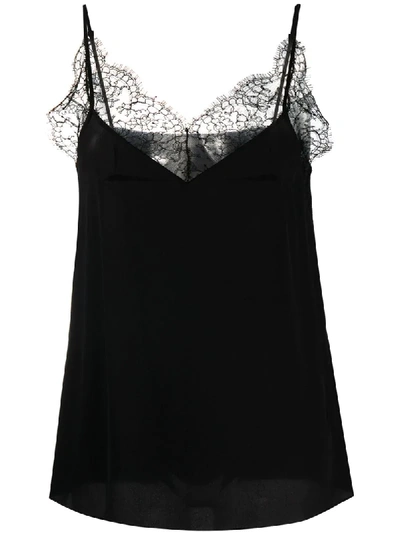 Shop Givenchy Lace Trim Camisole In Black