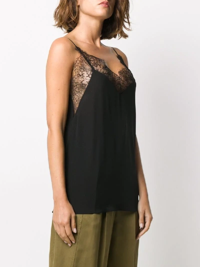 Shop Givenchy Lace Trim Camisole In Black