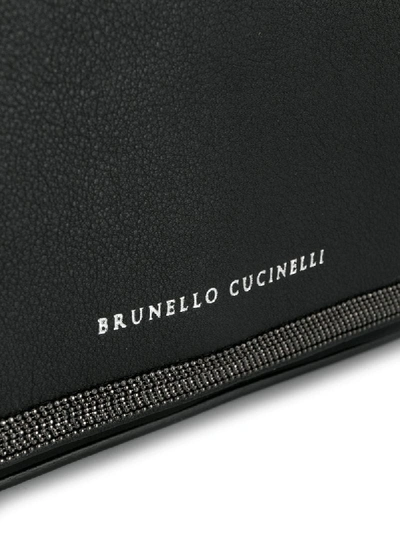 Shop Brunello Cucinelli Logo Top-handle Tote In Black