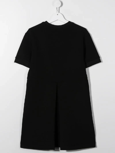 Shop Dsquared2 Teen Logo-print Jersey Dress In Black