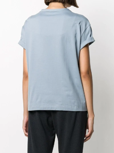 Shop Brunello Cucinelli One Pocket Crew Neck T-shirt In Blue