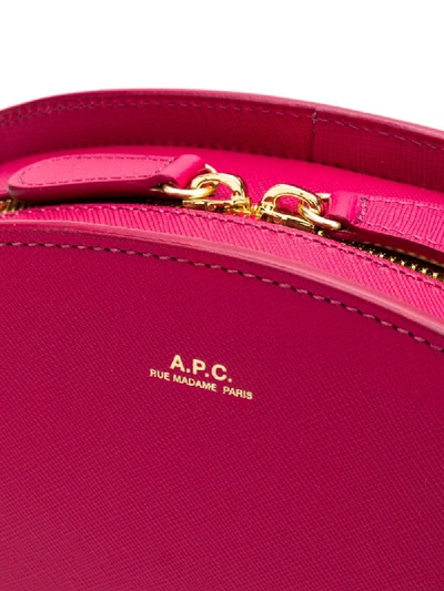 Shop A.p.c. Demi-lune Crossbody Bag In Pink