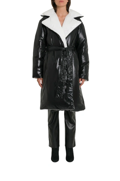 Shop Givenchy Logo Puffed Coat In Black