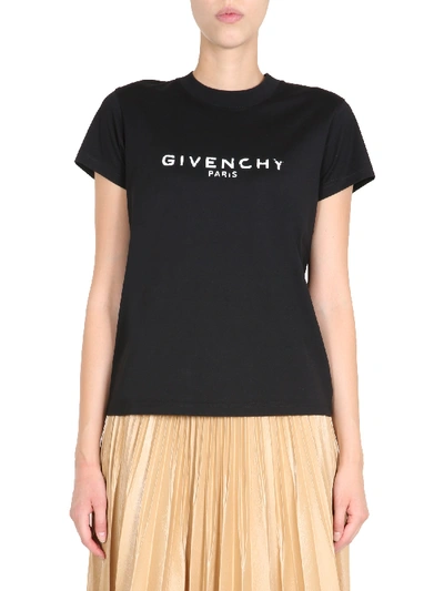 Shop Givenchy Round Neck T-shirt In Black