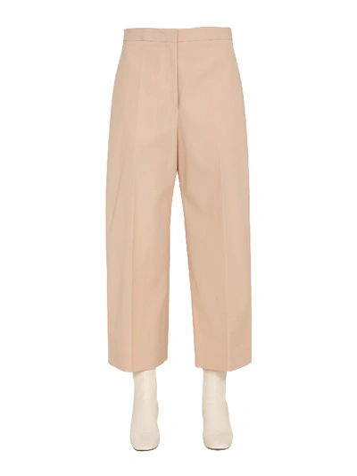 Shop Jil Sander Cropped Trousers In Pink