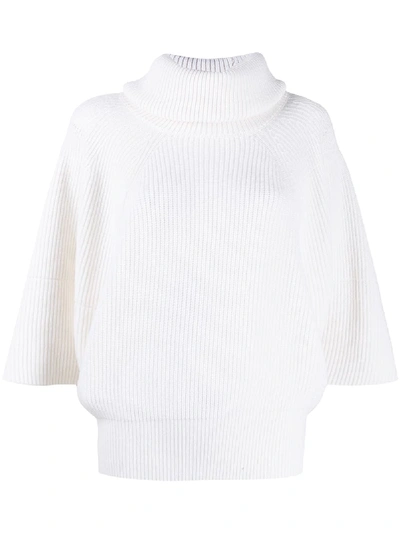 Shop Givenchy Roll Neck Cashmere Jumper In Neutrals