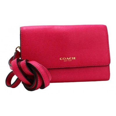 Pre-owned Coach Pink Leather Wallet