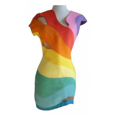 Pre-owned Mugler Mini Dress In Multicolour