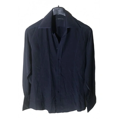 Pre-owned Gucci Navy Silk Shirts