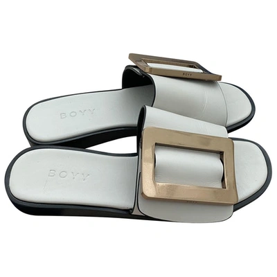 Pre-owned Boyy White Leather Sandals