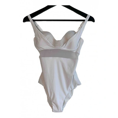 Pre-owned La Perla One-piece Swimsuit In White