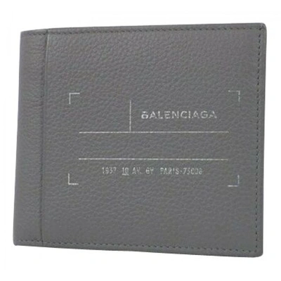 Pre-owned Balenciaga Grey Leather Wallet