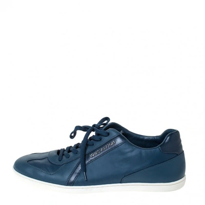 Pre-owned Louis Vuitton Blue Leather Trainers