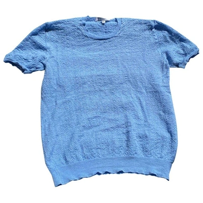 Pre-owned Ferragamo Blue Cotton T-shirt