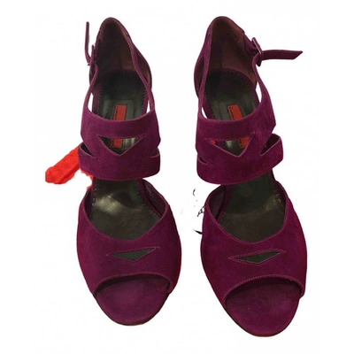 CAROLINA HERRERA Pre-owned Sandals In Purple