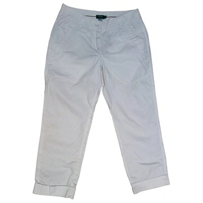 Pre-owned Hoss Intropia White Cotton Trousers