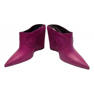 Pre-owned Roberto Cavalli Heels In Purple