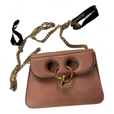 Pre-owned Jw Anderson Pierce Pink Leather Handbag